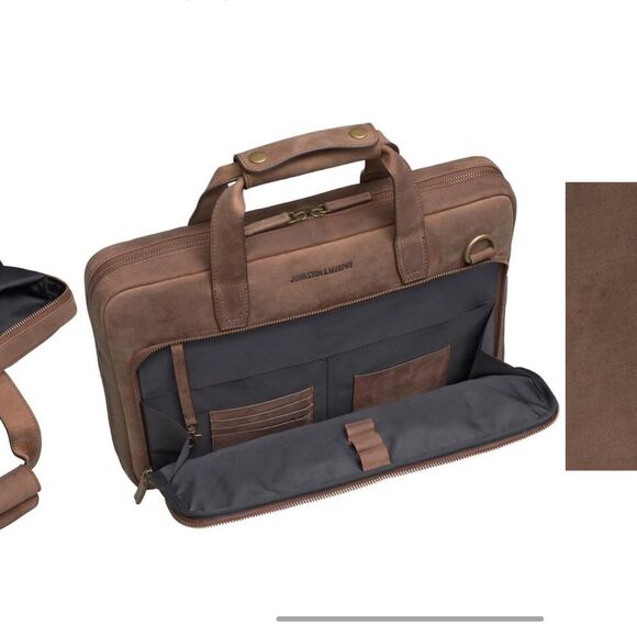 NWT Johnston & Murphy Leather Portfolio Briefcase
⭐️read description - Picture 8 of 8